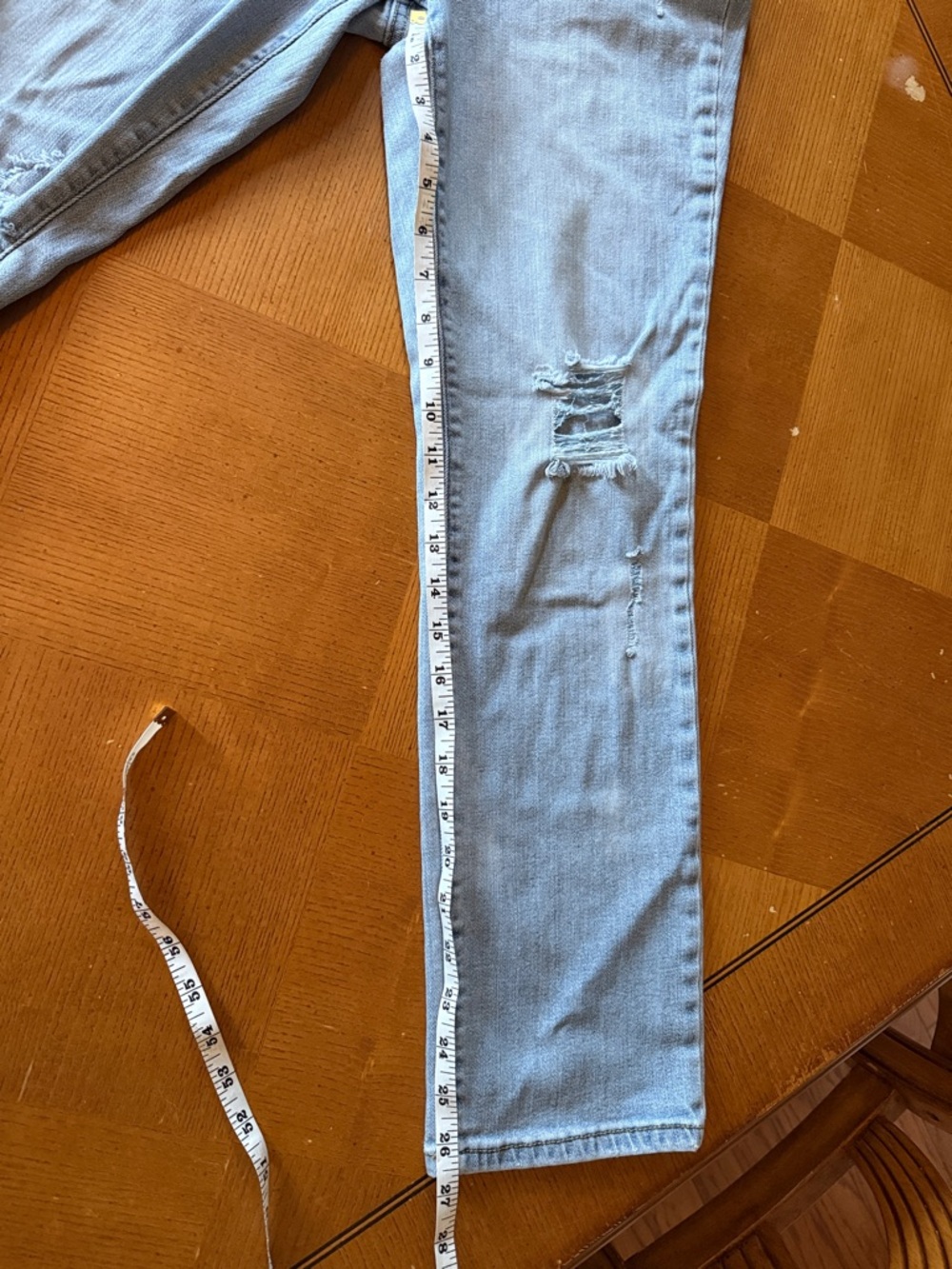 Universal Thread Light Blue Distressed Straight Leg Jeans - Picture 6 of 6